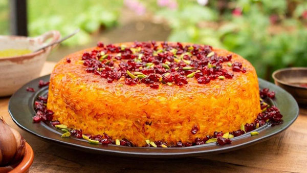 شیرازی پلو قالبی
