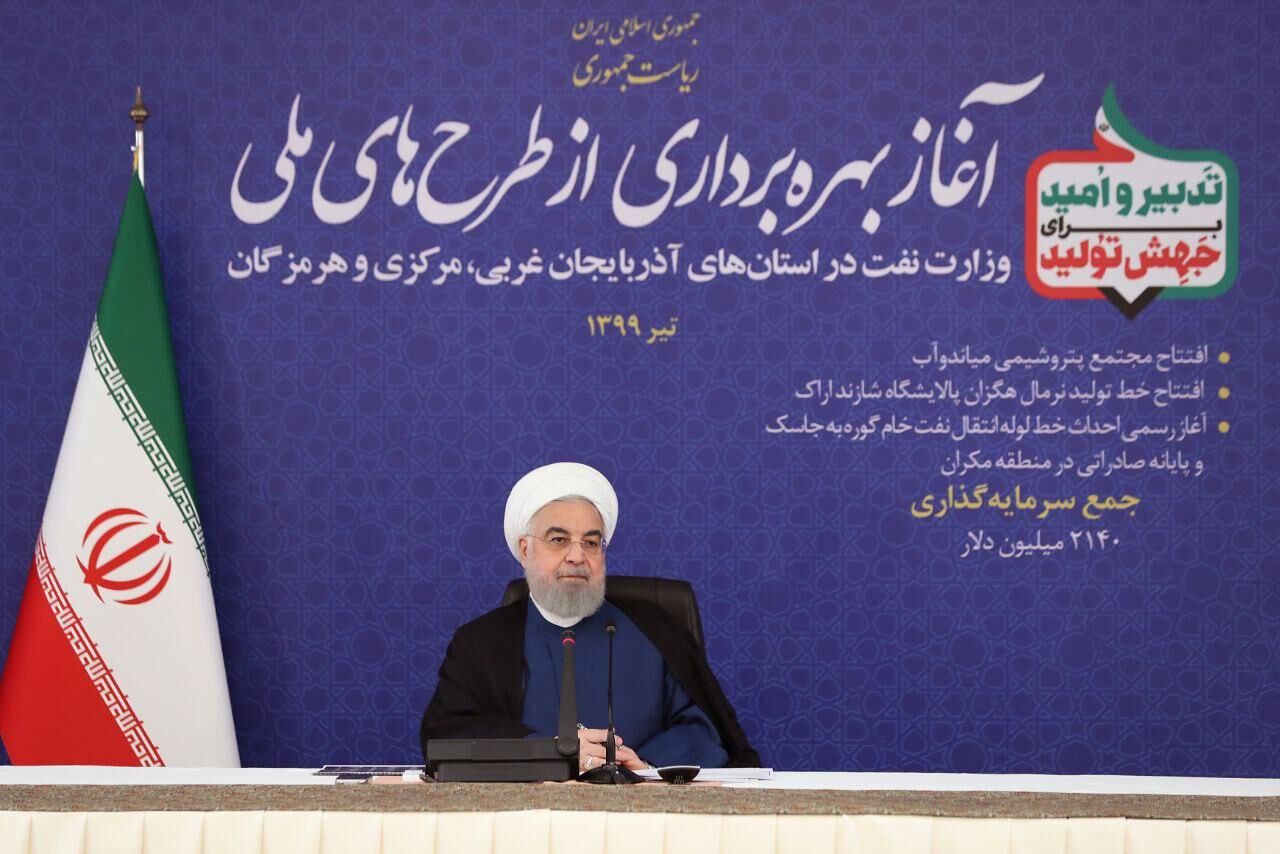 روحانی: تحریم‌کنندگان نمی‌توانند مانع حرکت ملت ایران در جهش تولید باشند